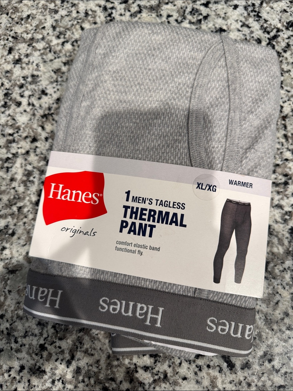 Hanes Men's Tagless Thermal Pant - Gray
